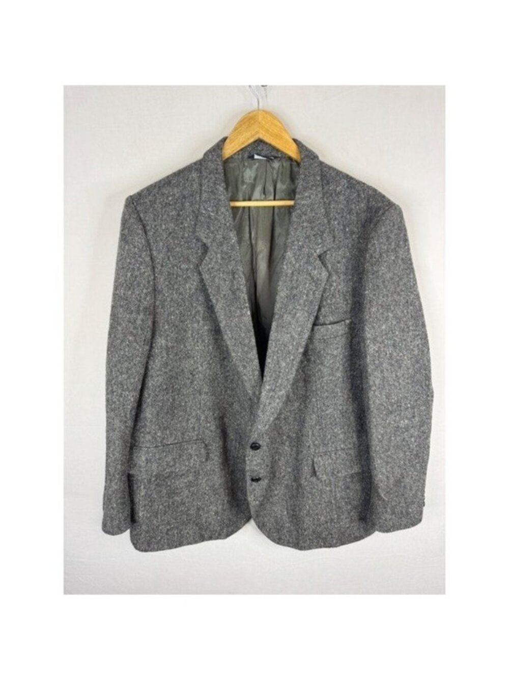Magee Donegal Irish Tweed Mens Gray Wool Blazer Sport Coat Ireland Size 52 54